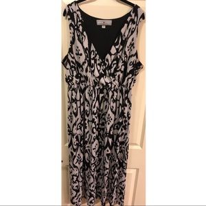Avenue black and white maxi dress